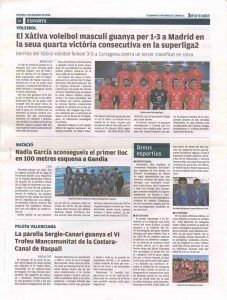 Club Voleibol Xàtiva - Nota de prensa 8.12.2018