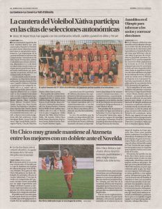 Club Voleibol Xàtiva - Nota de prensa 9.01.2019