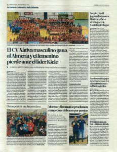 Club Voleibol Xàtiva - Nota de prensa 31.10.2018