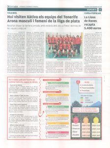 Club Voleibol Xàtiva - Nota de prensa 24.12.2018