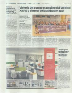 Club Voleibol Xàtiva - Nota de prensa 28.12.2018